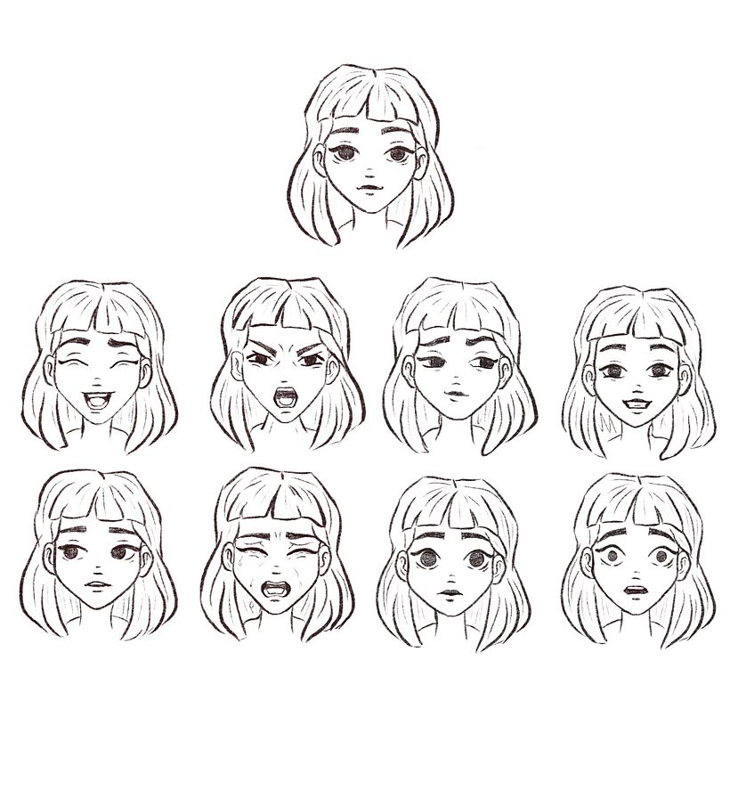 Study of some facial expressions