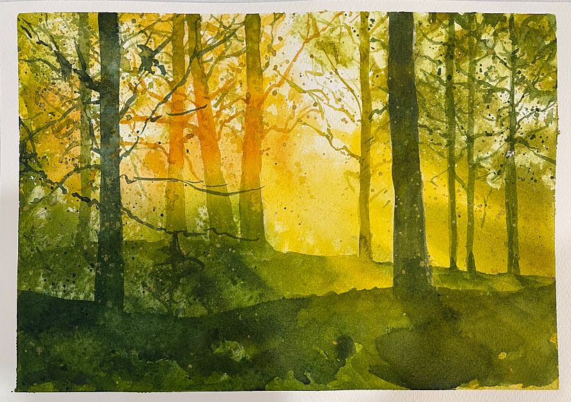 My project for course: Dreamy Watercolor Landscapes: Paint with Light 1