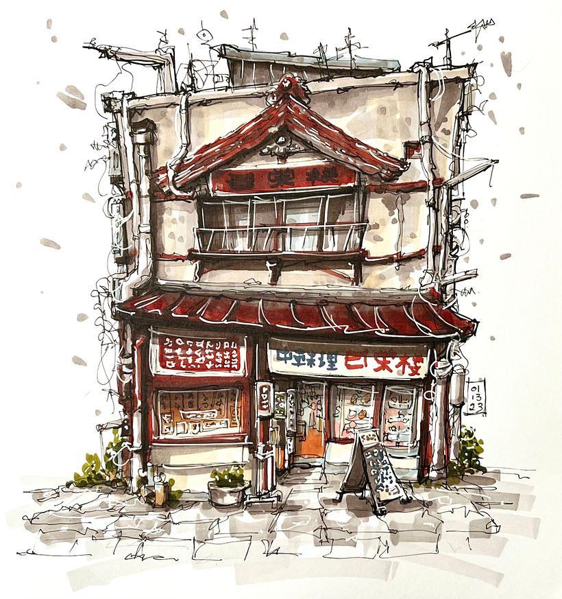 My project for course: Expressive Architectural Sketching with Colored Markers 3