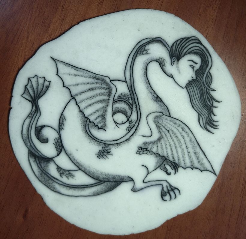Treino com agulha 5 RL e desenho autoral