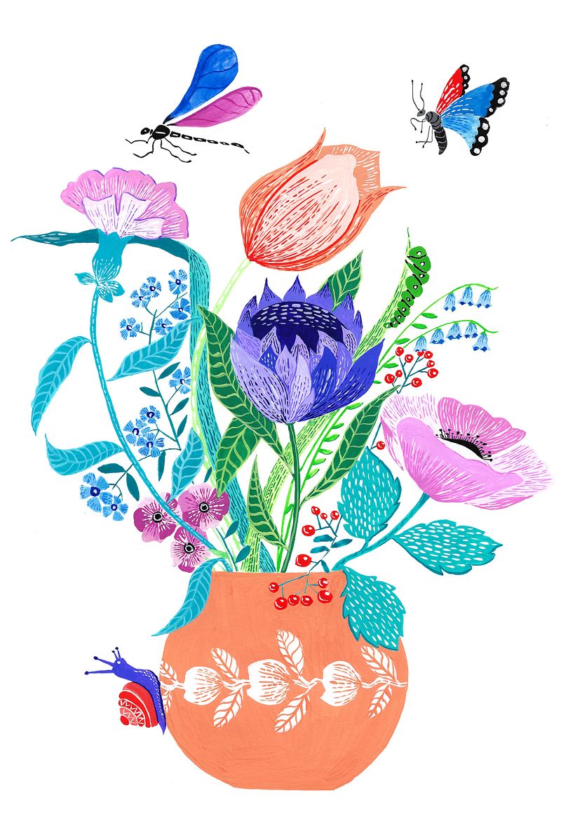 My project for course: Floral Illustration with Gouache Paint 2