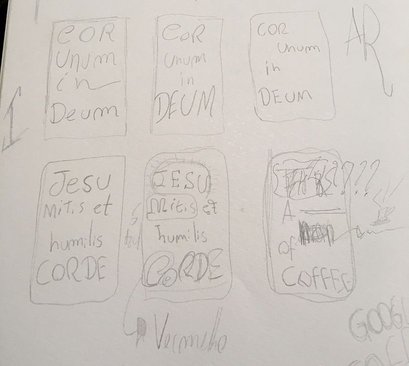 Comecei com um lápis escrevendo frases que tenham grande siginificado para mim.