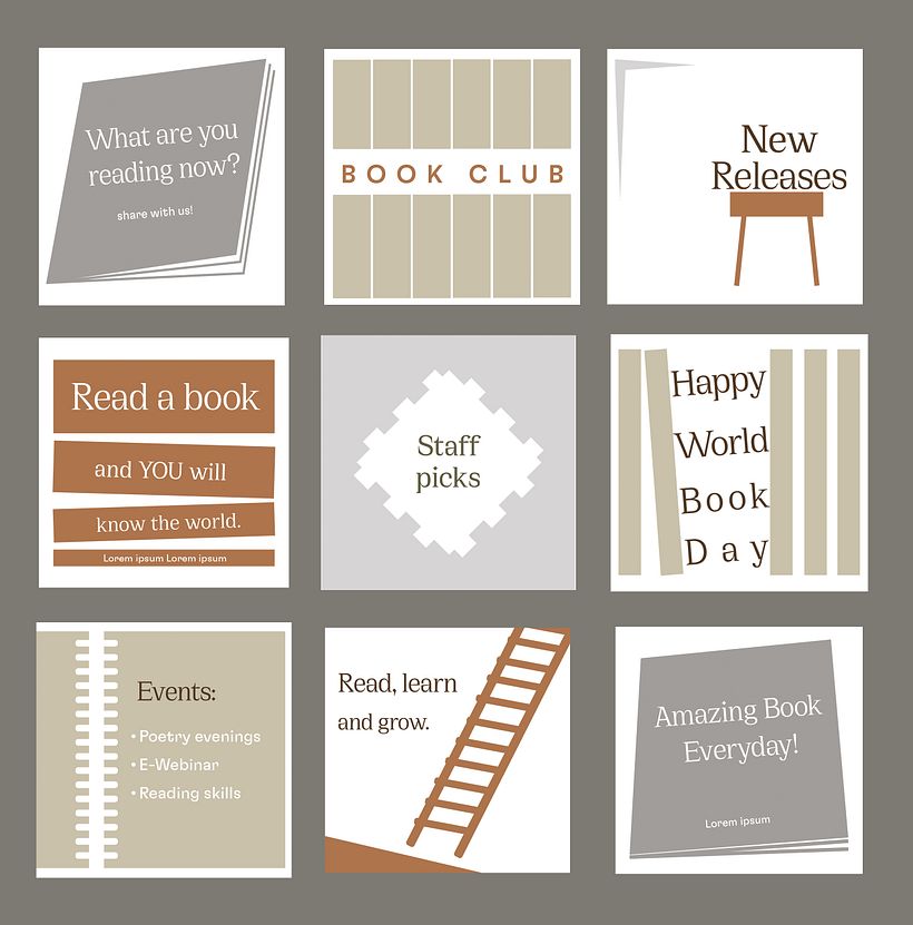 Social media posts for Digital library 