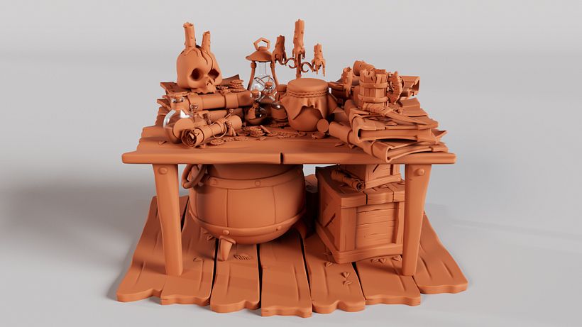 Mi proyecto del curso: Modelado cartoon de bodegones con Maya 2