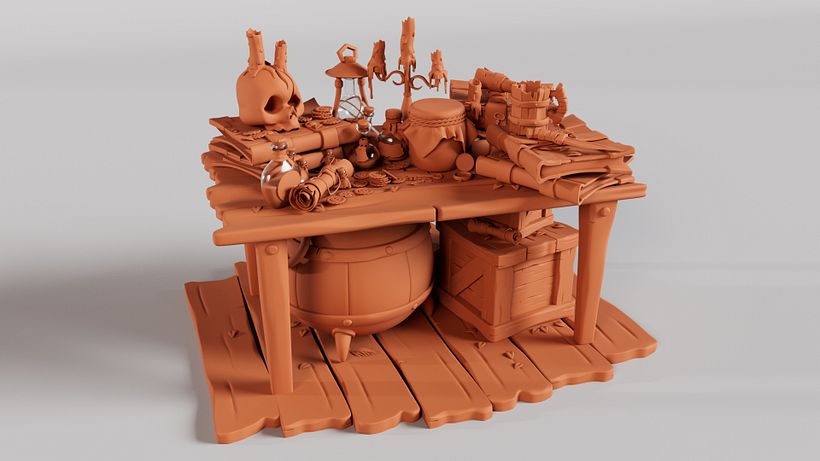 Mi proyecto del curso: Modelado cartoon de bodegones con Maya 3