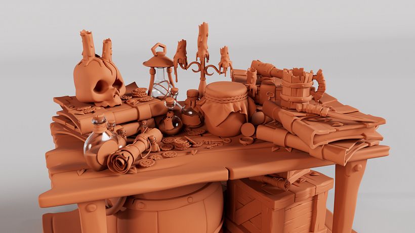 Mi proyecto del curso: Modelado cartoon de bodegones con Maya 4