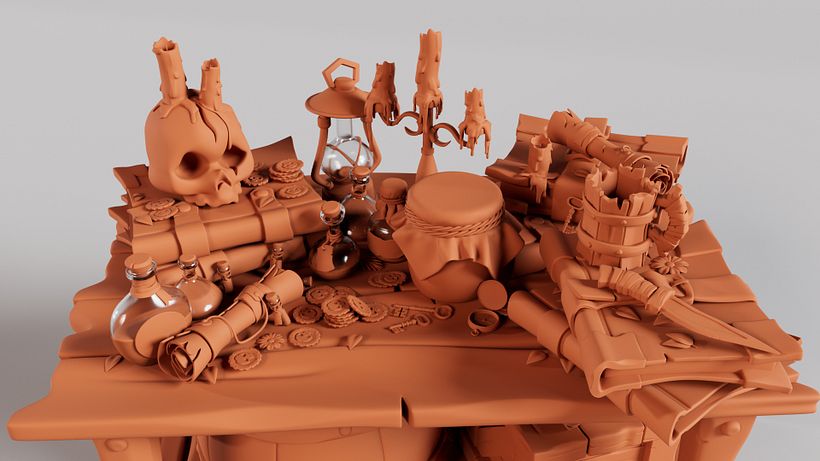 Mi proyecto del curso: Modelado cartoon de bodegones con Maya 5