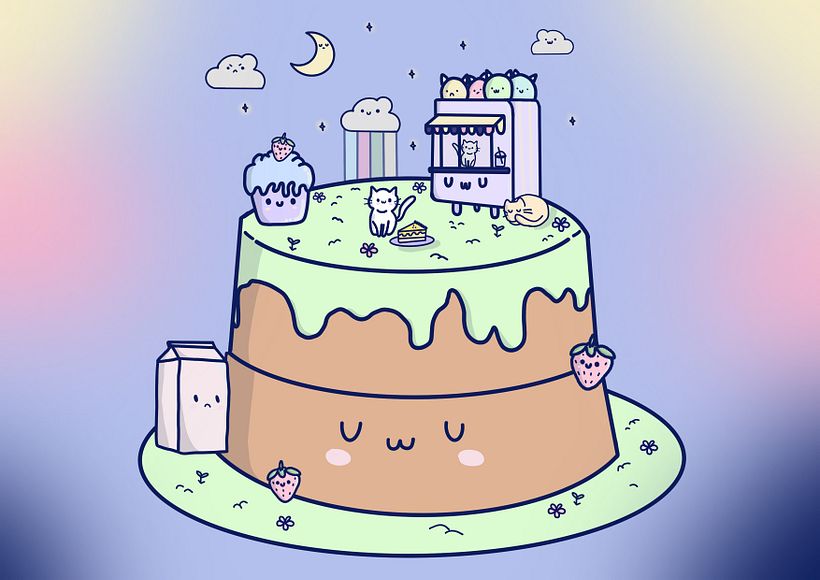 My project for course: Designing Kawaii Worlds: Spread Joy Through Illustration 3
