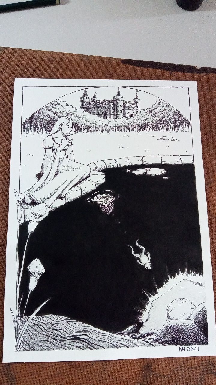 Foto tirada logo após terminar a parte de tinta