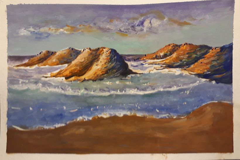 Mi proyecto del curso: Pintura de paisajes atmosféricos con gouache 1