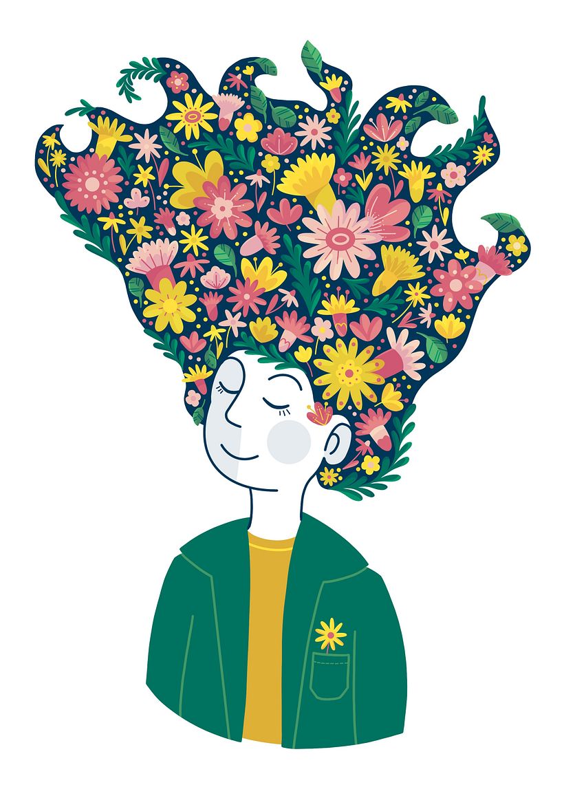 My project for course: Illustrated portraits with botanical elements 4
