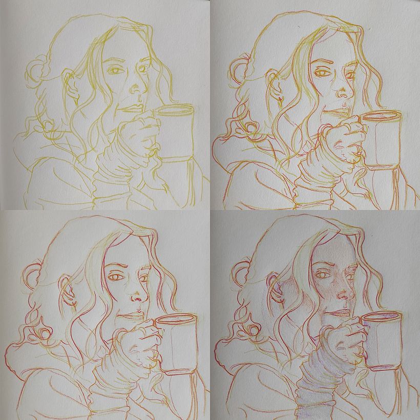 Mi proyecto del curso: Dibujo de retratos llamativos con lápices de colores 1