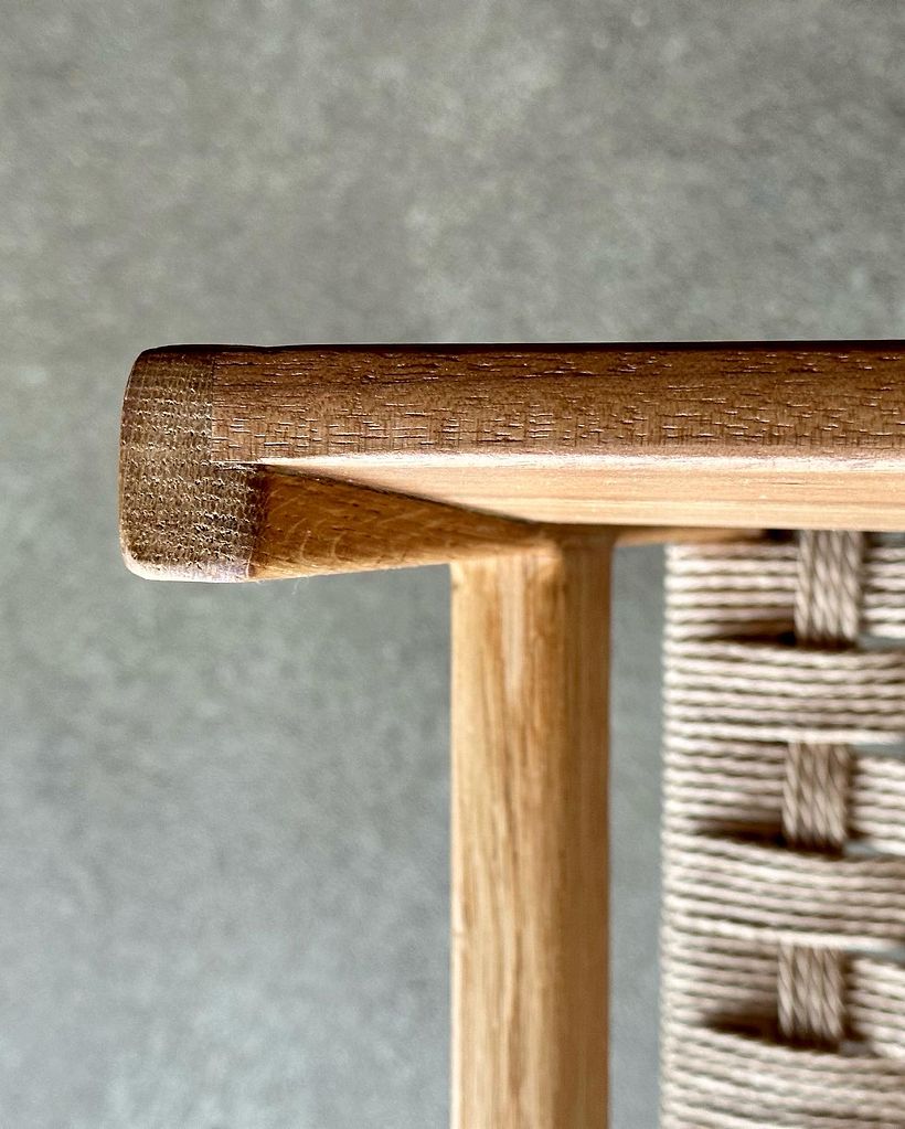 Oak chair with danish paper cord 5