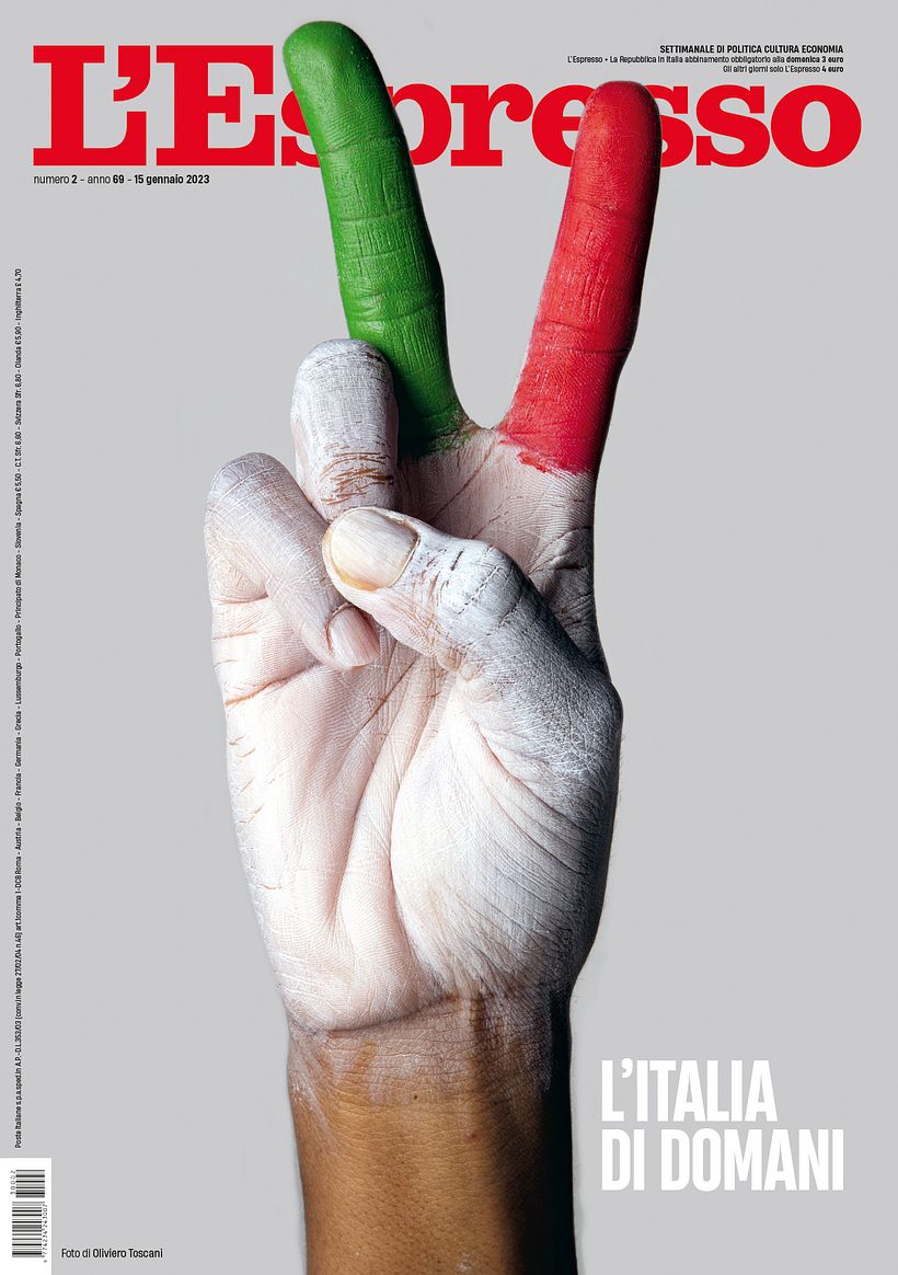 On the cover, a photo by Oliviero Toscani