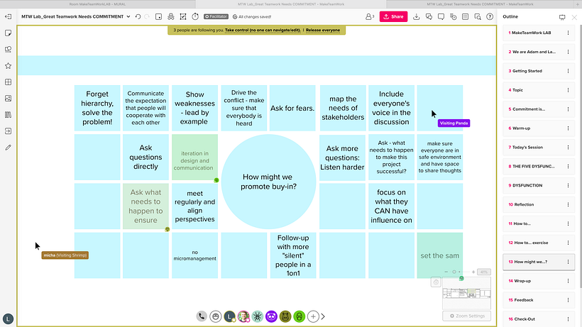 Testing Teamwork Experiences with the MakeTeamWork LAB 6