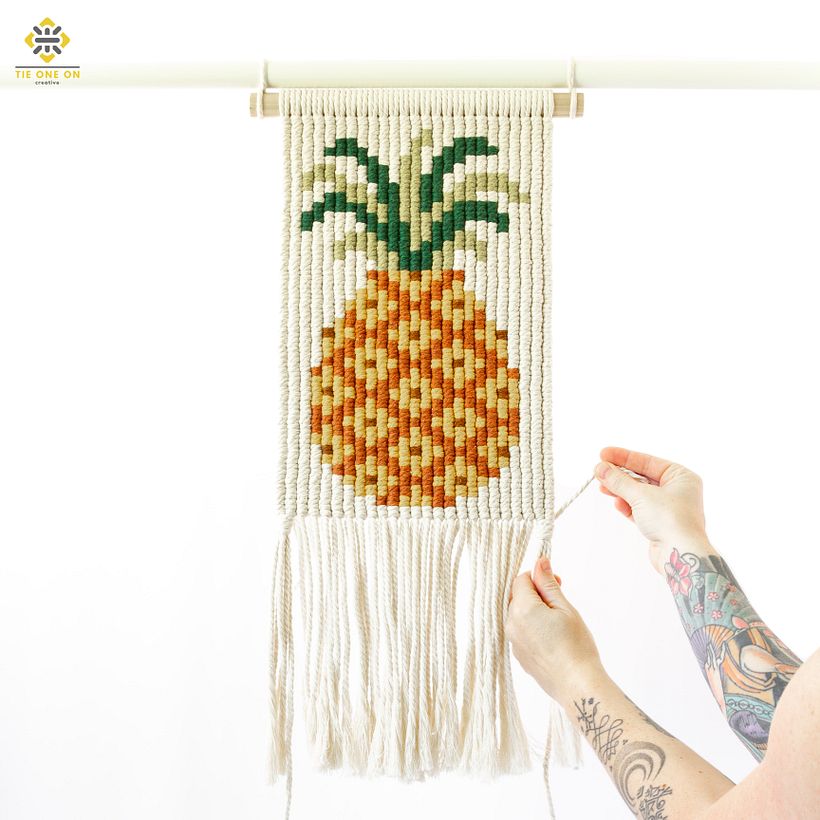 Everything's Fineapple Macramé Tapestry 7