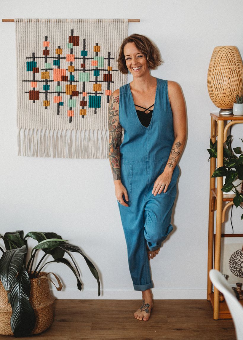 Hip to be Square Macramé Tapestry 1