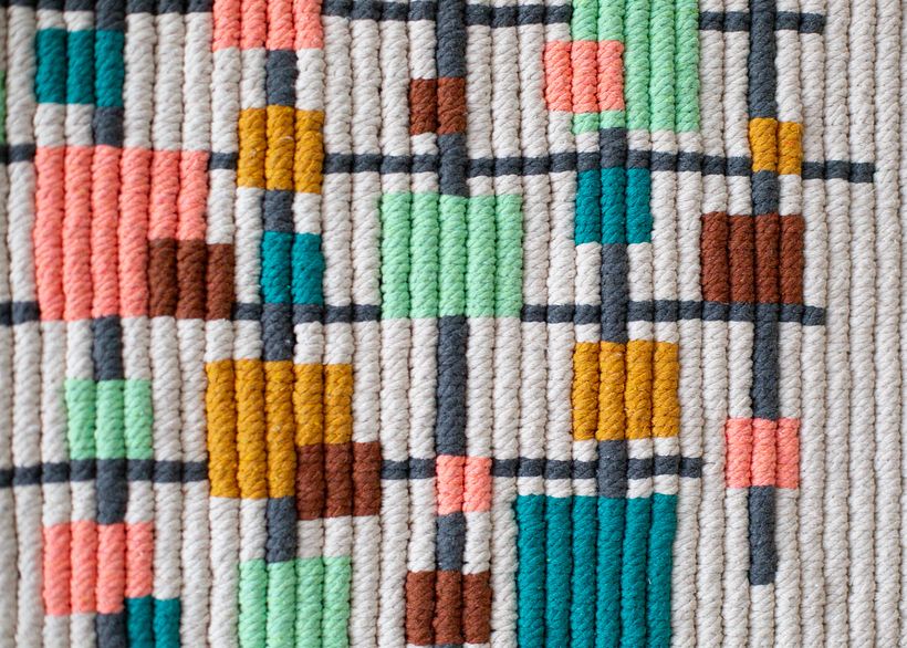 Hip to be Square Macramé Tapestry 4