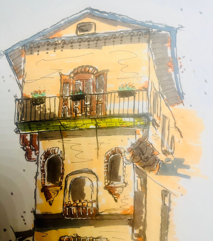 My project for course: Expressive Architectural Sketching with Colored Markers 8