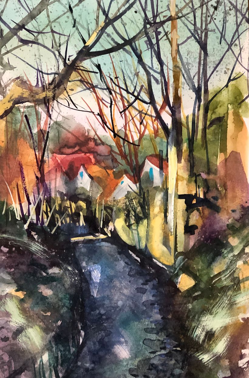 Mi proyecto final del curso: Pintar paisajes realistas en acuarela. 2