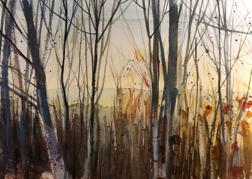 Mi proyecto final del curso: Pintar paisajes realistas en acuarela. 9