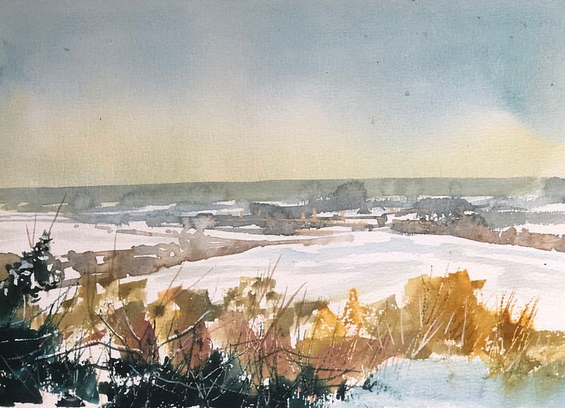 Mi proyecto final del curso: Pintar paisajes realistas en acuarela. 11