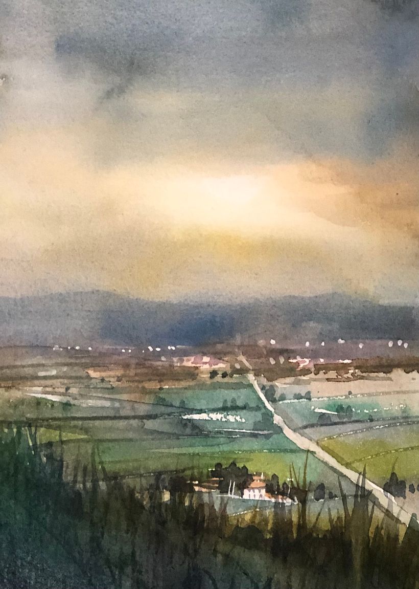 Mi proyecto final del curso: Pintar paisajes realistas en acuarela. 12