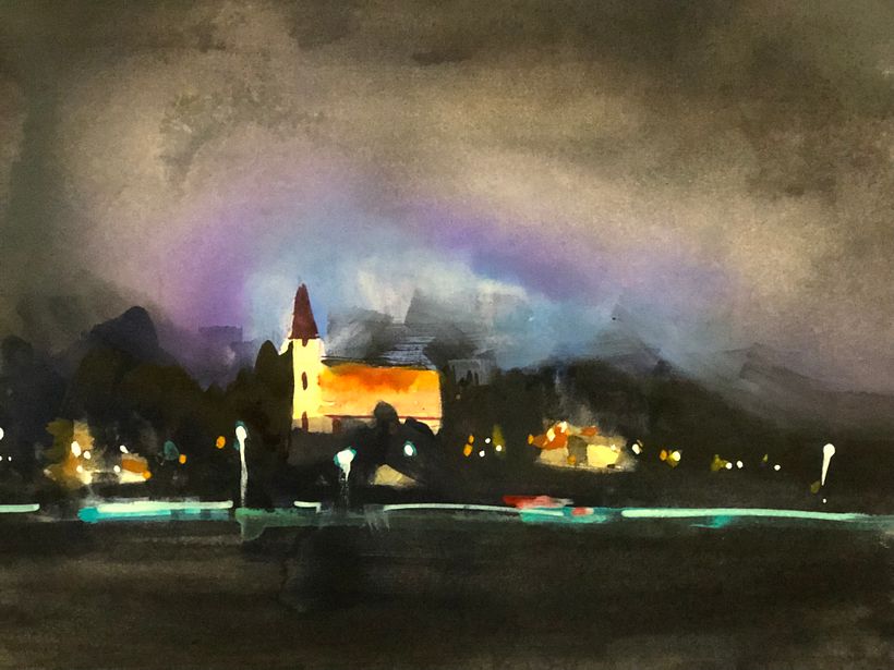 Mi proyecto final del curso: Pintar paisajes realistas en acuarela. 13