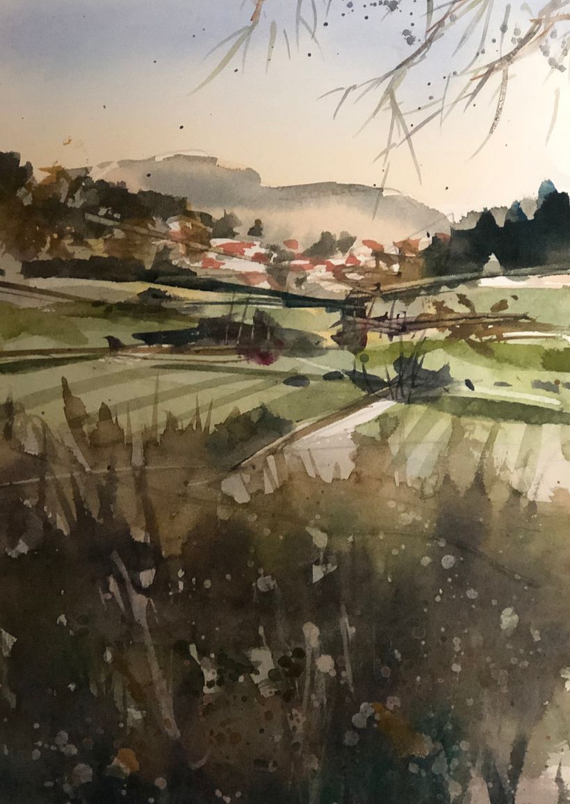 Mi proyecto final del curso: Pintar paisajes realistas en acuarela. 14