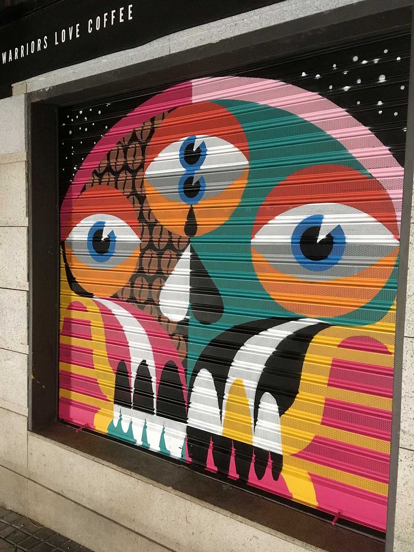 Homes Tone creative duo works: @homes_tone : @drhomes & @rafa_bertone  Para TOMA CAFE Olavide / Mural made in collaboration with Dr Homes For TOMA CAFE Olavide 6