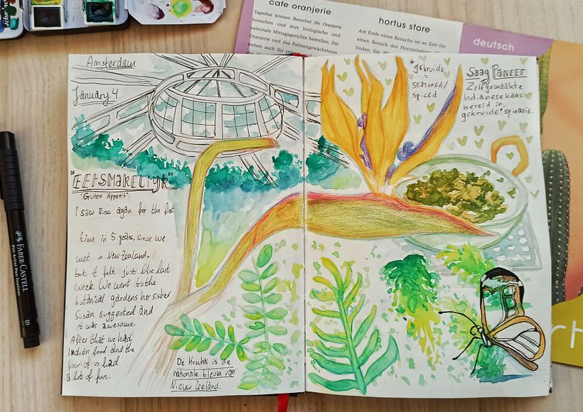 My project for course: Travel Log Illustration with Mixed Techniques 4