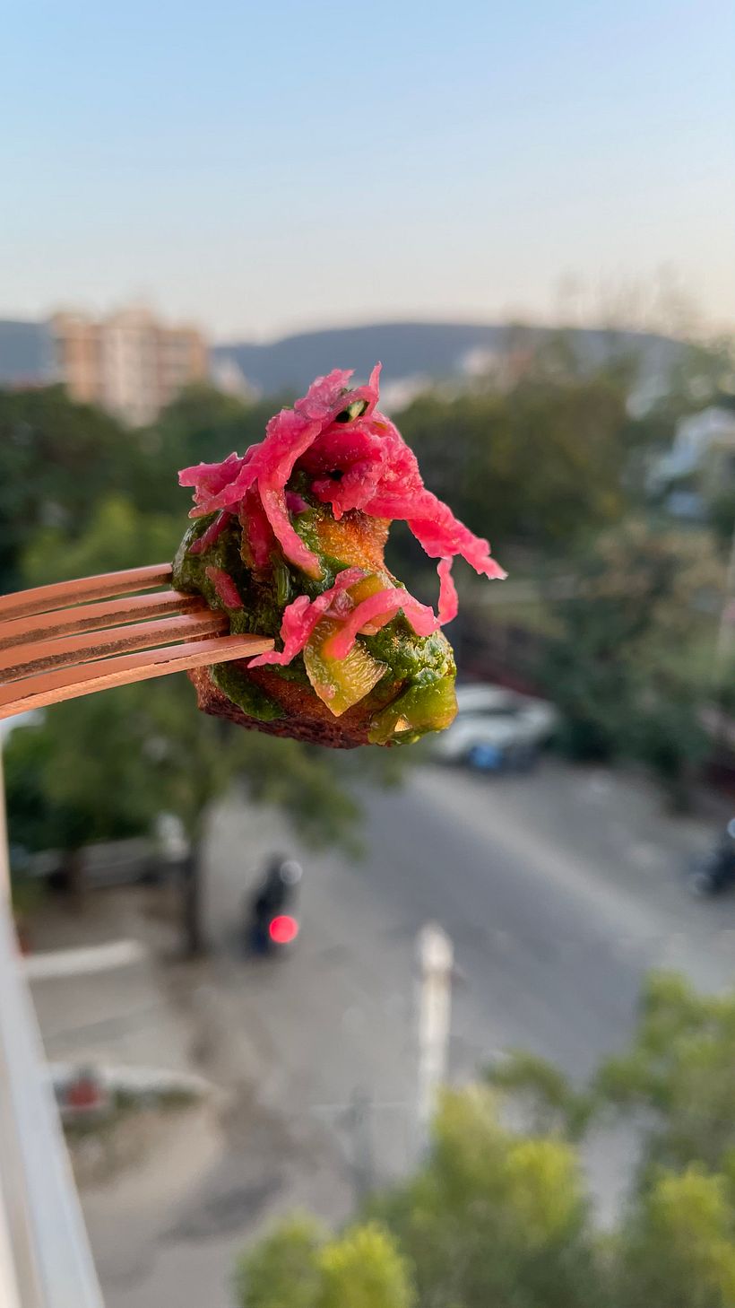 Dal Pakodi with Colourful Radishes