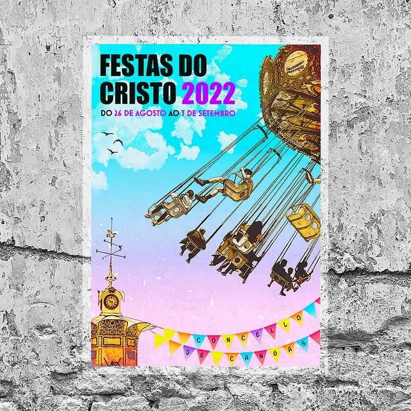 1º Premio concurso de carteles "Festas do Cristo 2022". Concello de Cangas.