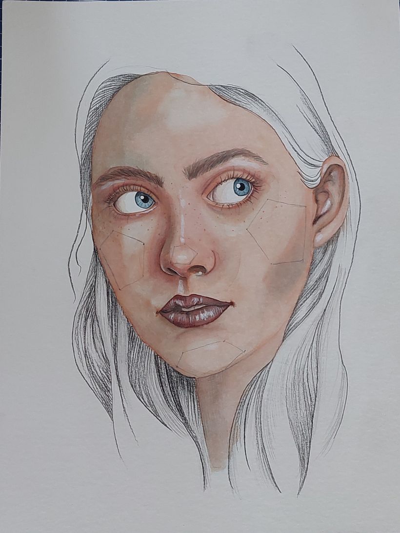 Mein Abschlussprojekt für den Kurs: Illustriertes Porträt mit Aquarell 2