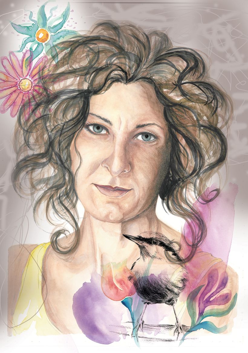Il mio progetto del corso: Ritratto illustrato ad acquerello 1