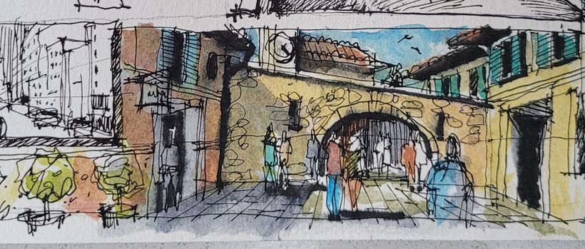 My project for course: Architectural Sketching with Watercolor and Ink 5