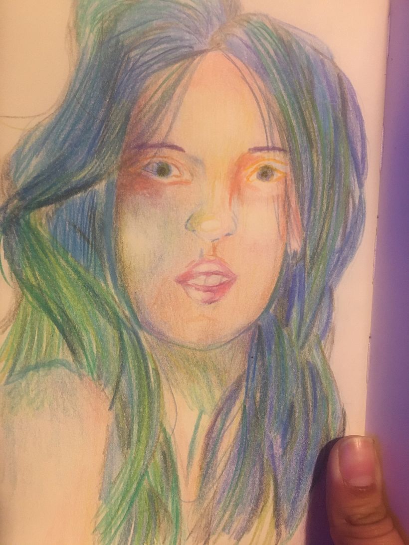 Mi proyecto del curso: Dibujo de retratos llamativos con lápices de colores 1