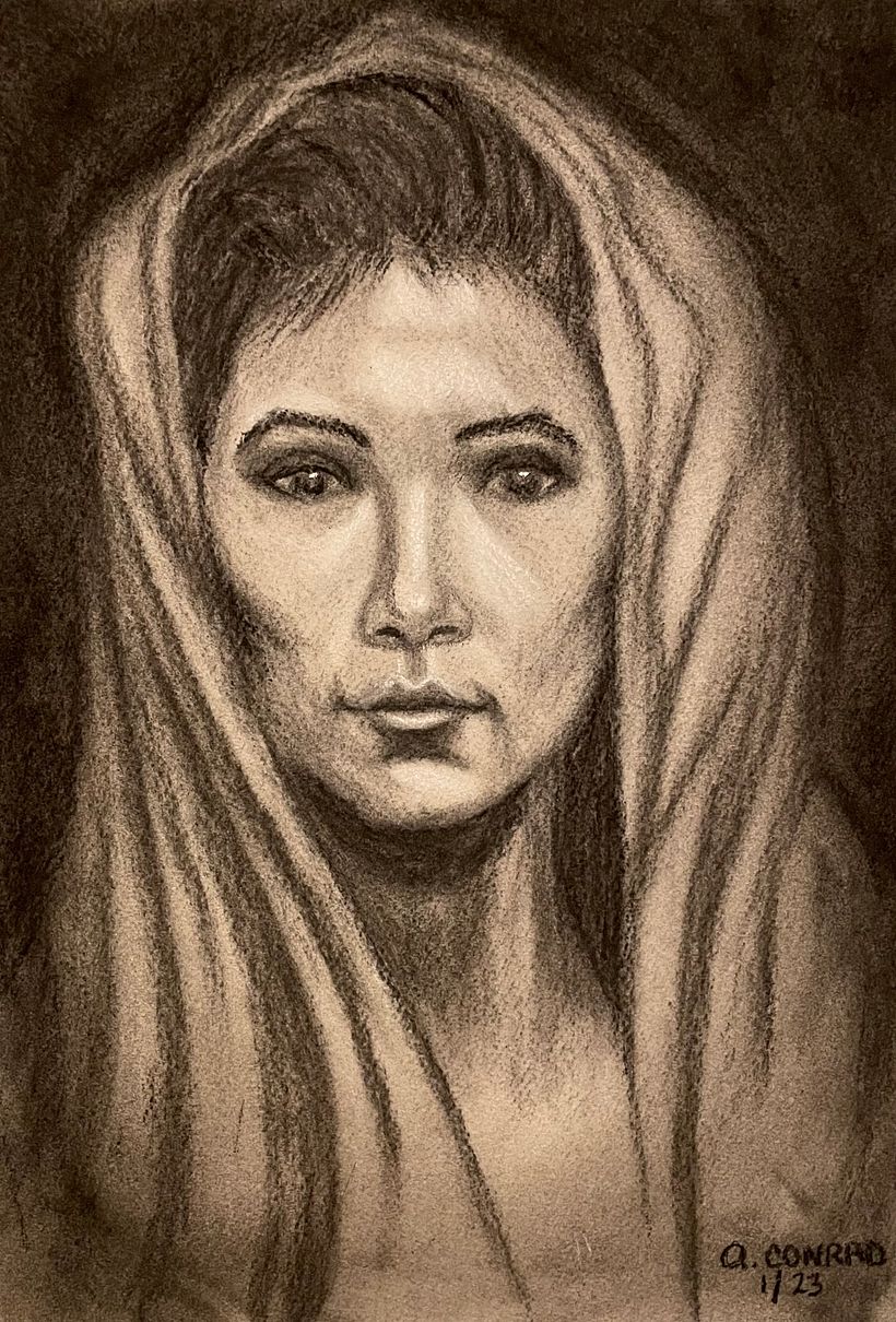Realistic portrait - charcoal 1