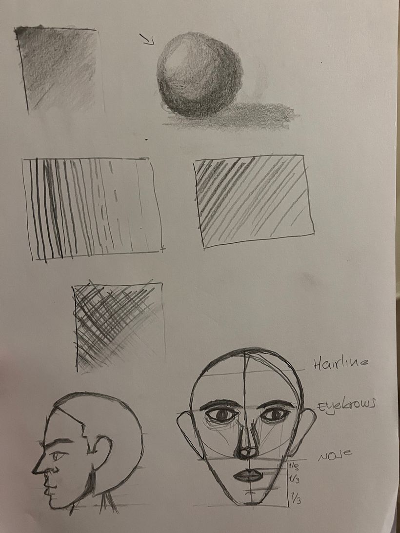 My project for course: Portrait Sketchbooking: Explore the Human Face - Esboçado