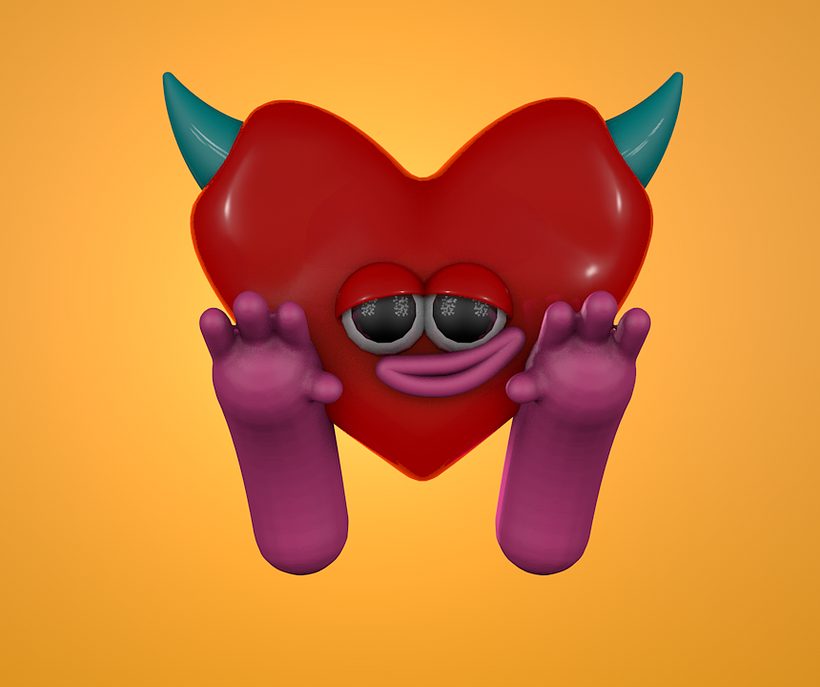Heart Devil: Playful Creature Design in Cinema 4D 1