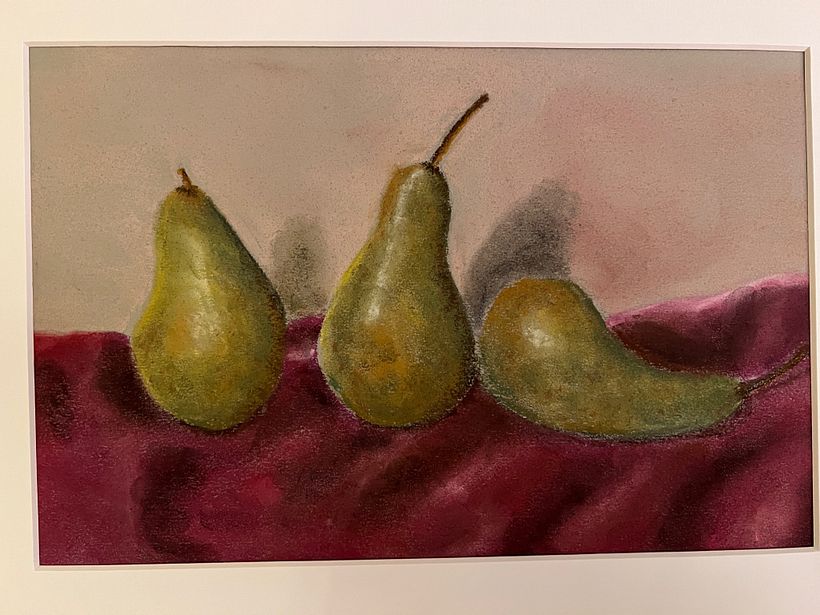 Pears with pastels