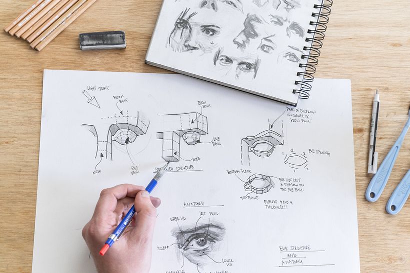 Follow these steps and learn how to draw realistic facial features.