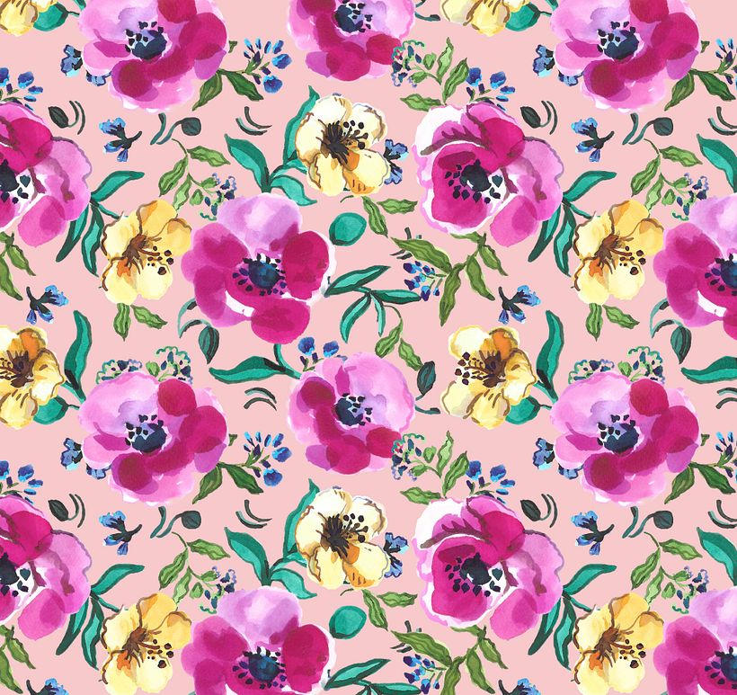 My project for course: Creating Patterns Using Watercolor 3