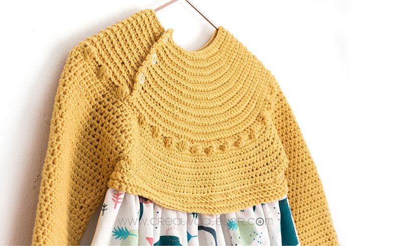 Jersey/Canesú Prehistoric de Crochet 3