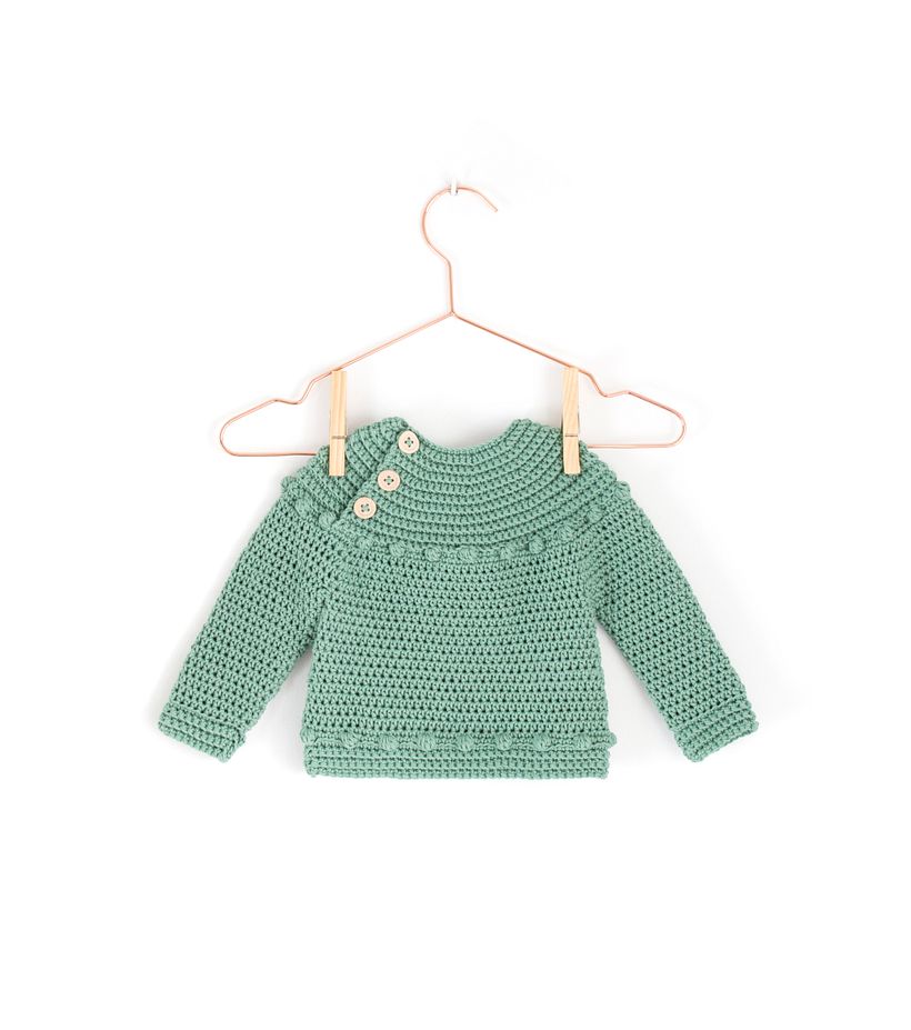 Jersey/Canesú Prehistoric de Crochet 14
