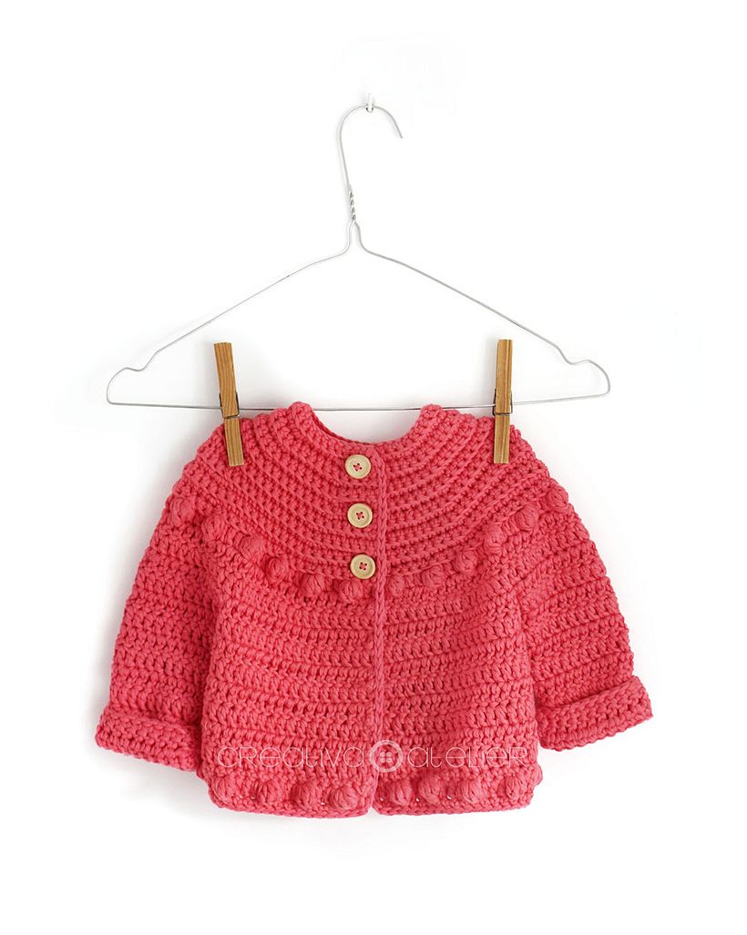 Chaqueta de Crochet Burbujas para niña 2