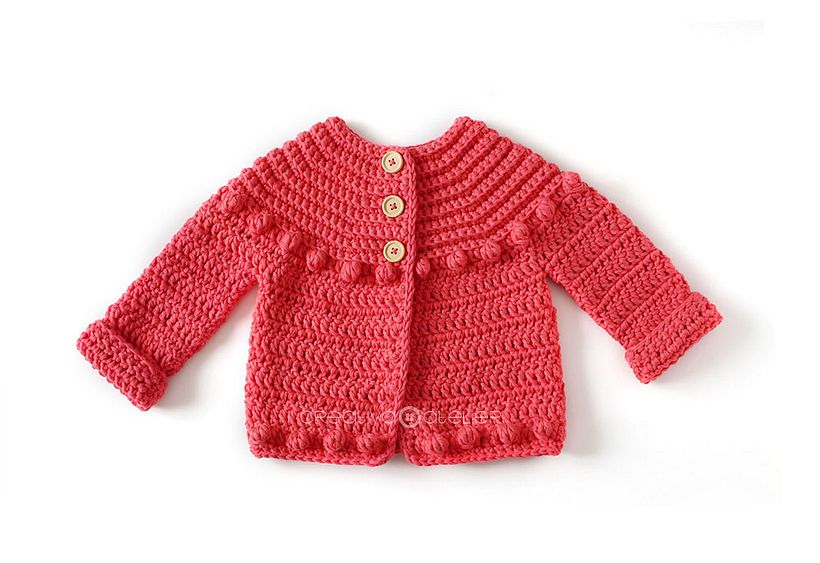 Chaqueta de Crochet Burbujas para niña 4