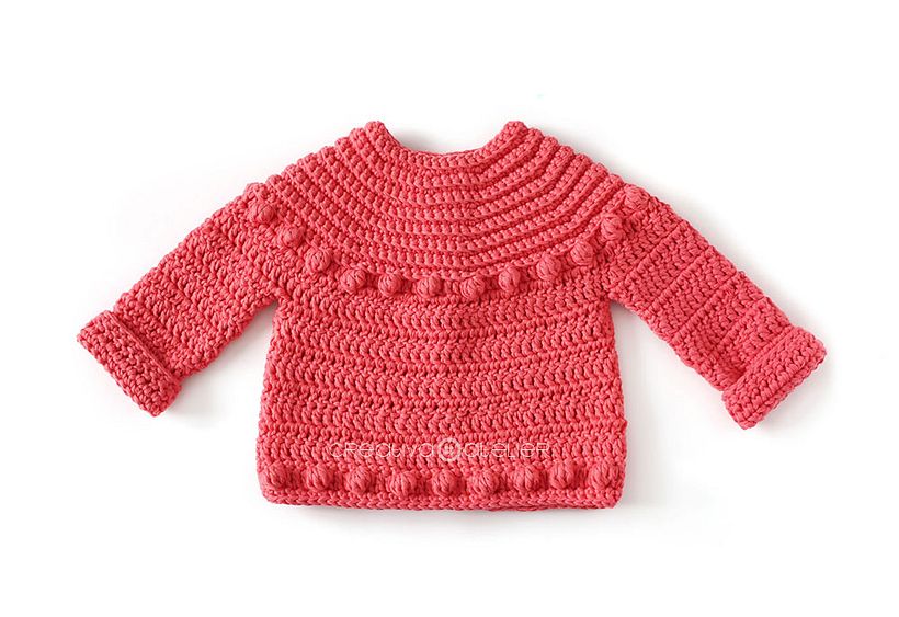 Chaqueta de Crochet Burbujas para niña 5