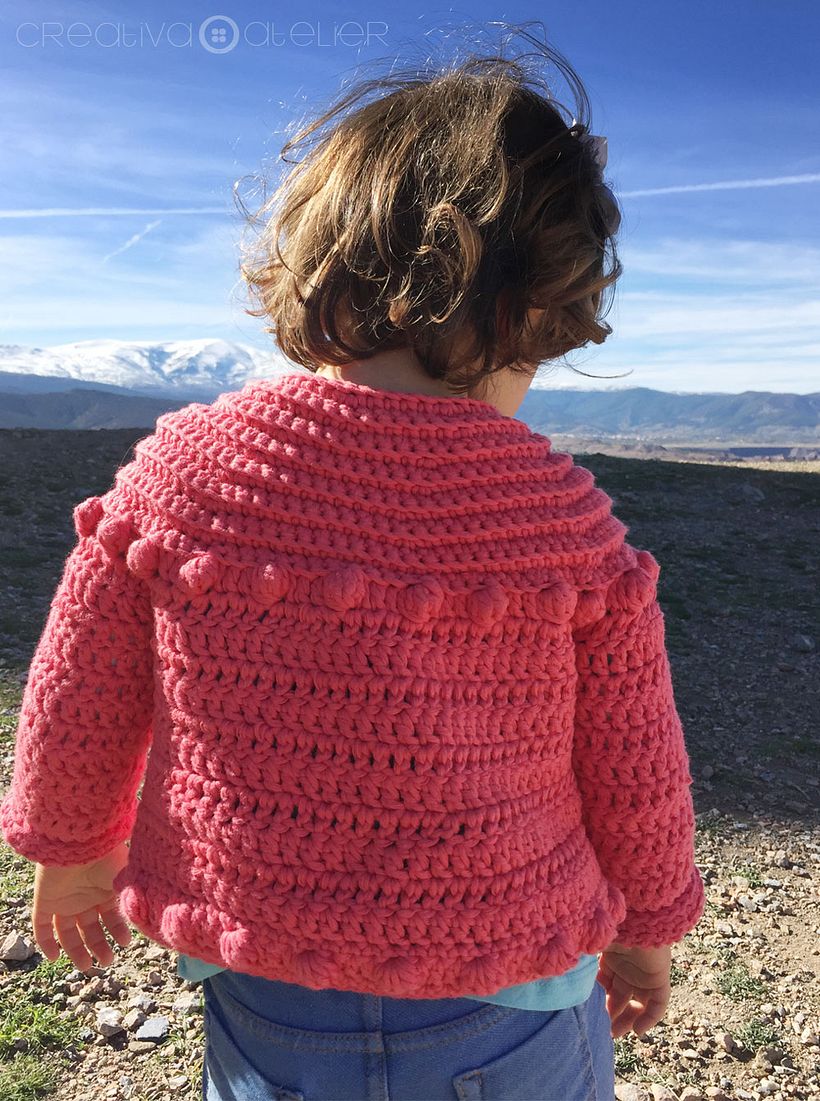 Chaqueta de Crochet Burbujas para niña 9