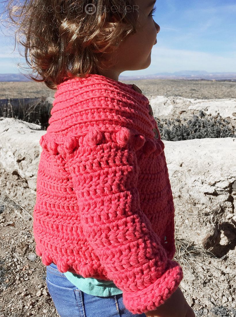 Chaqueta de Crochet Burbujas para niña 11